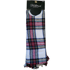 The Christmas Shoppe Green Red Plaid Tree Skirt 48" New